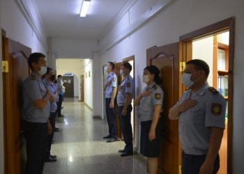 Жамбылские полицейские отметили День госсимволов