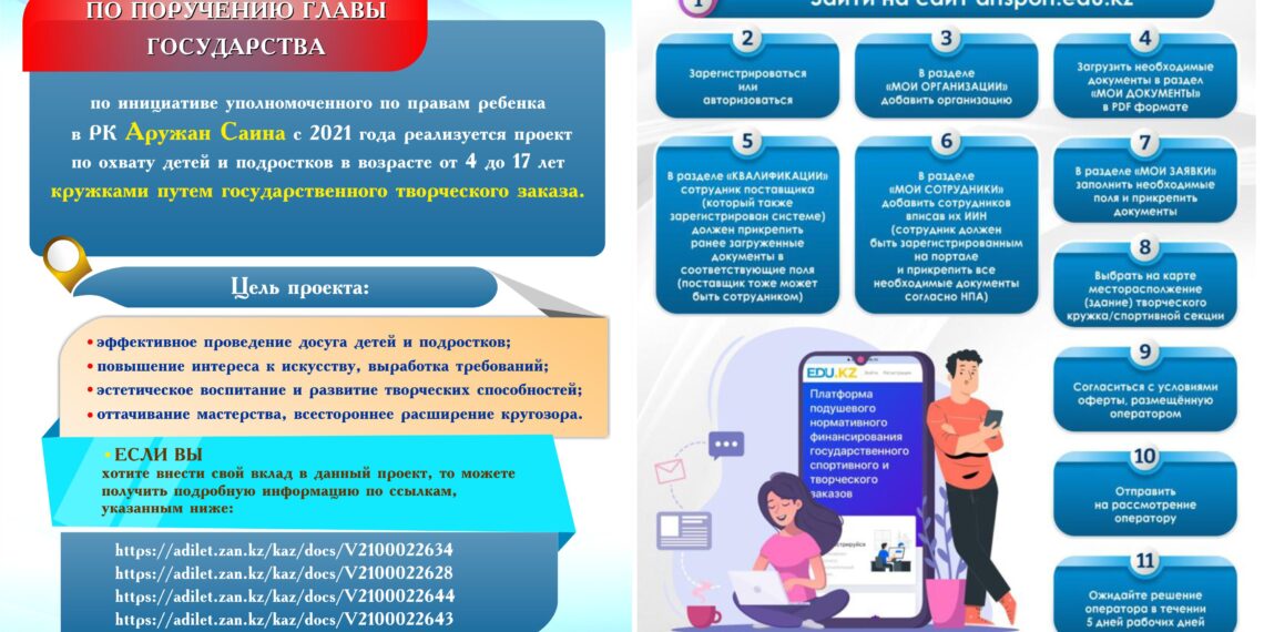 Государственные творческие заказы для детских и юношеских творческих кружков