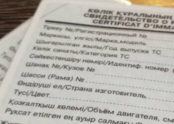 Жамбылские полицейские установили владельца автомобиля,  разъезжающего с поддельными документами