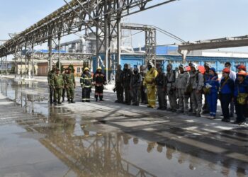 На заводе минеральных удобрений проведено учение