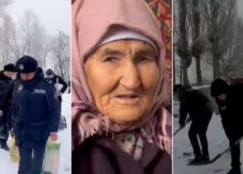 Тимуровцы в погонах – полицейские в Таразе помогли 82-летней бабушке