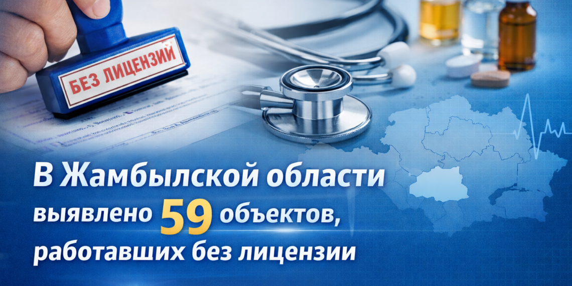 В Жамбылской области выявлено 59 объектов, работавших без лицензии