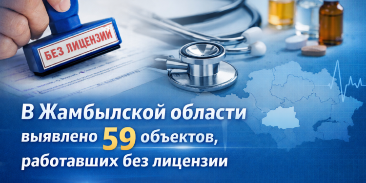В Жамбылской области выявлено 59 объектов, работавших без лицензии