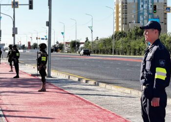 Ответственная служба в дни международного саммита в Туркестане