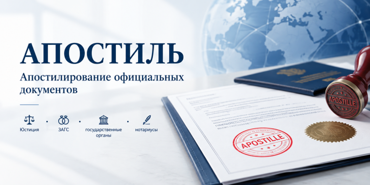 Апостилирование официальных документов, исходящих из органов юстиции, органов регистрации актов гражданского состояния, иных государственных органов, а также нотариусов