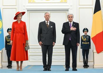 Токаев встретил Короля Филиппа и Королеву Матильду в Акорде