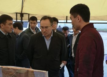 Аcқар Исабекұлы «Қаралма» таулы сауықтыру базасына барып, құрылыс жұмыстарын барлады