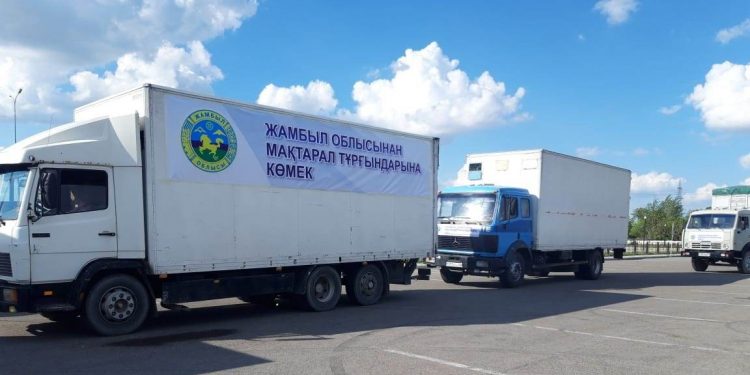 Жамбыл облысы Түркістан облысының су басқан ауылдарына гуманитарлық көмек жіберді