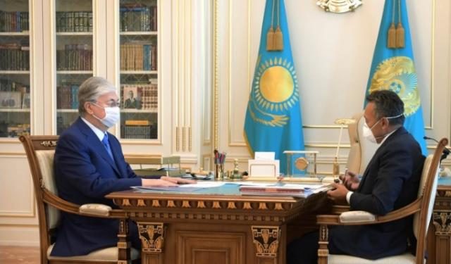 Мемлекет басшысы Қасым-Жомарт Тоқаев «Қазақстан темір жолы» ҰК» АҚ басқарма төрағасы Сауат Мыңбаевты қабылдады