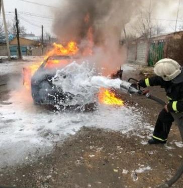 Тараз қаласында автокөліктегі өрттер басылар емес