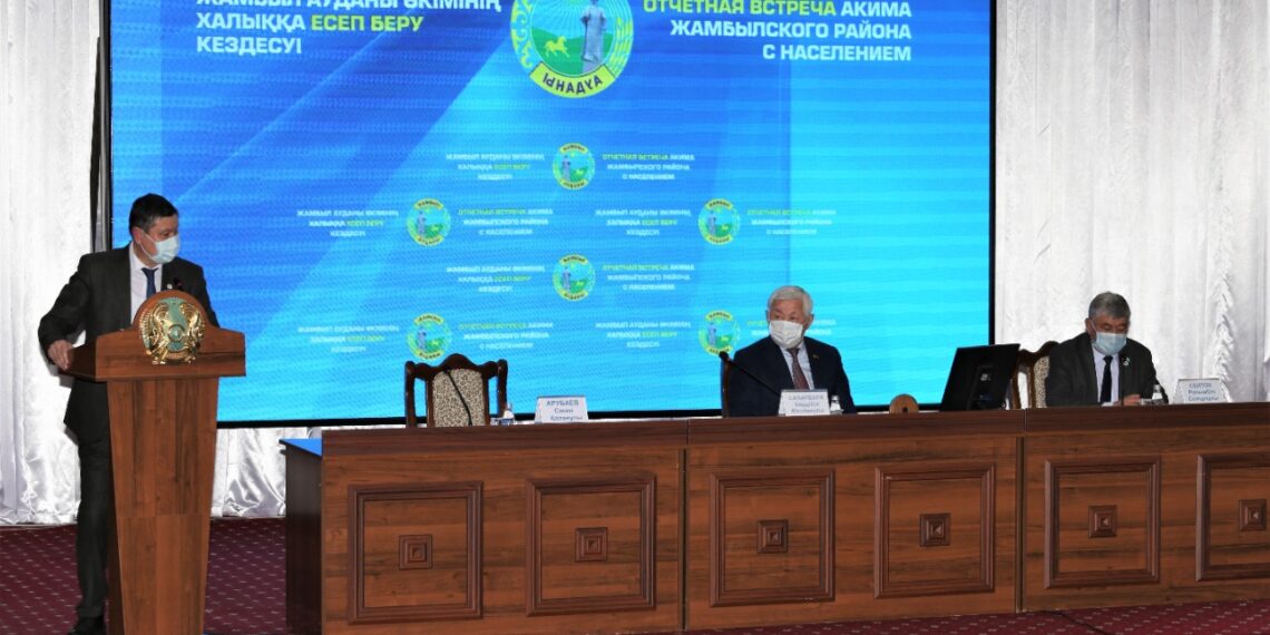 Сапарбаев Жамбыл ауданы әкімінің есеп беру жиынына қатысты