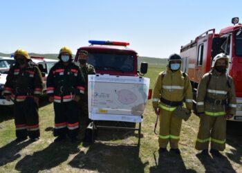 ЖАМБЫЛ ОБЛЫСЫНДА ШАРТТЫ ТАБИҒИ ӨРТТІ СӨНДІРУ БОЙЫНША ӨРТ-ТАКТИКАЛЫҚ ОҚУ-ЖАТТЫҒУЛАРЫ ӨТКІЗІЛДІ