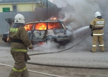 Жамбыл облысында автокөліктер жанып жатыр