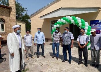 Жамбыл облысы Айша бибі ауылында жамағат мешіт асханасын салды