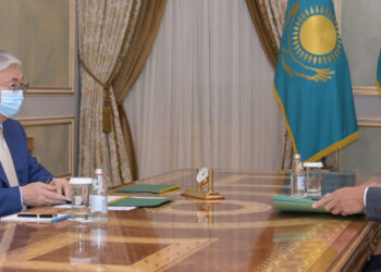 Президент Қасым-Жомарт Тоқаев Ұлттық банк төрағасы Ерболат Досаевты қабылдады