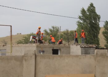 Байзақ ауданында қалпына келтіру жұмыстары қарқынды жүруде