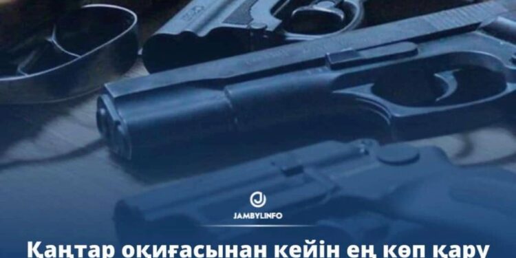Қаңтар оқиғасынан кейін ең көп қару Жамбыл облысында тәркіленген