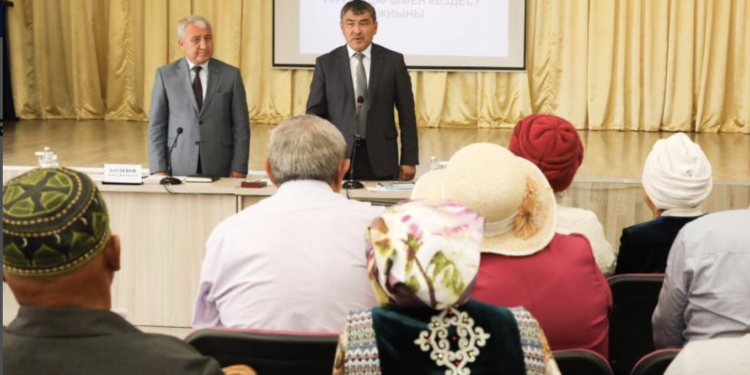 НҰРЖІГІТОВ МЕРКІ АУДАНЫ ТҰРҒЫНДАРЫМЕН КЕЗДЕСТІ
