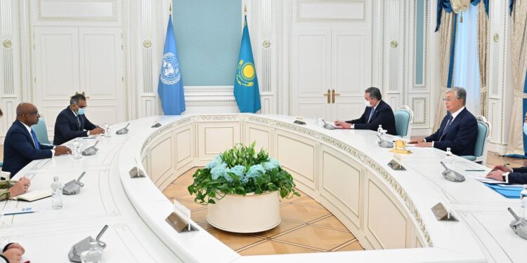 Президент Қасым-Жомарт Тоқаев БҰҰ Бас Ассамблеясының төрағасы Абдулла Шахидпен кездесті