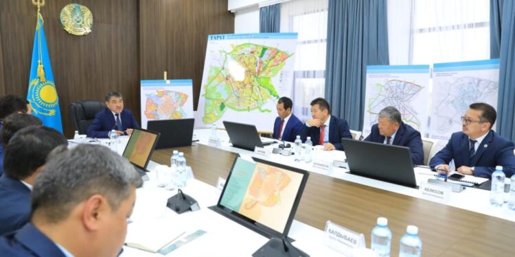 Тараз қаласының бас жоспарына түзетулер мен өзгерістер енгізу жобасы қаралды