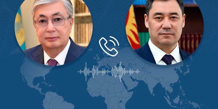 Қасым-Жомарт Тоқаев Қырғыз Республикасының Президенті Садыр Жапаровпен телефон арқылы сөйлесті