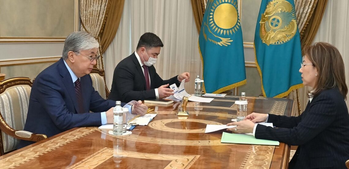 Мемлекет басшысы Қаржы нарығын реттеу және дамыту агенттігінің төрағасы Мәдина Әбілқасымованы қабылдады