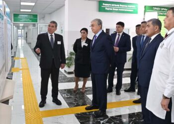 Мемлекет басшысы Сарыкемер ауылындағы жаңа емханаға барды