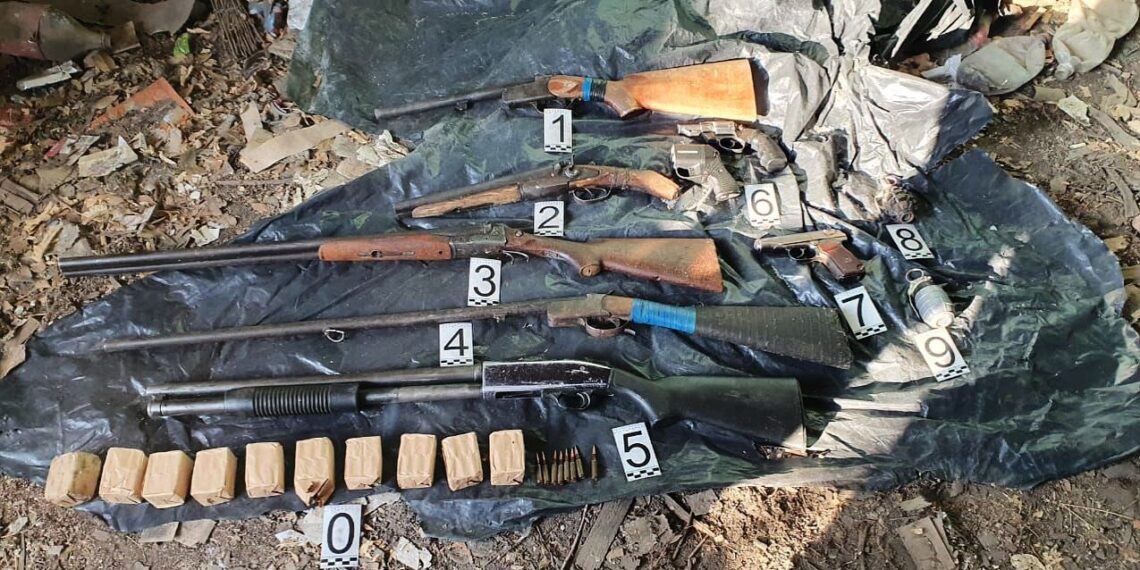 Жамбылдық полицейлермен бір айда 60 қару заңсыз айналымнан тәркіленді