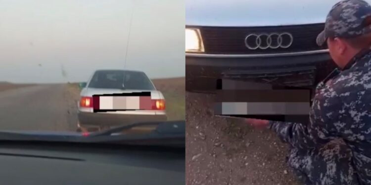 Жамбыл облысында жалған нөмірмен көлік басқарған жүргізуші ұсталды
