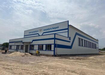 Жамбыл облысы Тұрар Рысқұлов ауданында үш спорт нысаны салынып жатыр