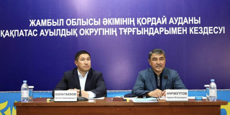 Нұржан Нұржігітов Қордай ауданындағы ауыл тұрғындарымен кездесті