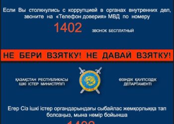 Полицейге 7 адам пара алған ұсынған үшін ұсталды