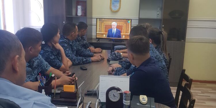 Жамбылдық ҚАЖ қызметкерлері Жолдауға қолдау білдірді