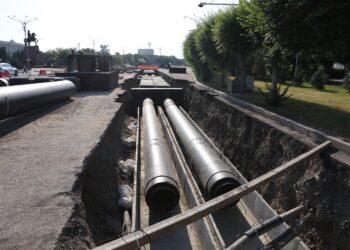 Таразда 34 жылдық жылу магистралі қайта жаңғыртылуда