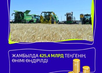 Жамбылда 425,4 млрд теңгенің өнімі өндірілді