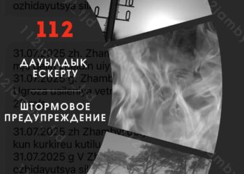 Жамбыл облысында дауылды ескерту жарияланды