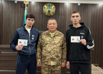 Таразда өрт кезінде ерлік көрсеткен батырлар марапатталды