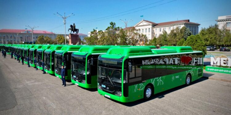 Тараз қаласы 24 жаңа автобуспен толықты
