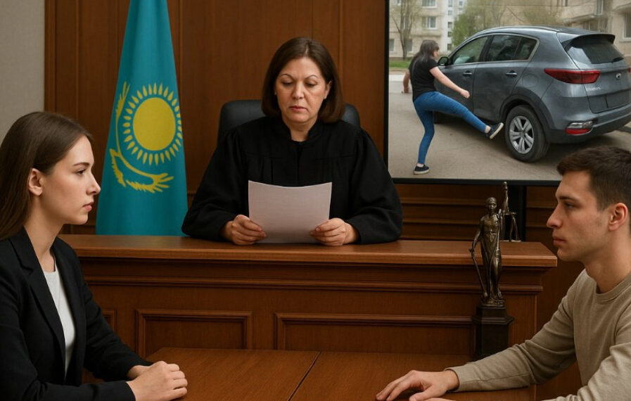 Тараздық бойжеткен жанжалдан кейін ренжіп, жігітінің көлігіне зақым келтірген