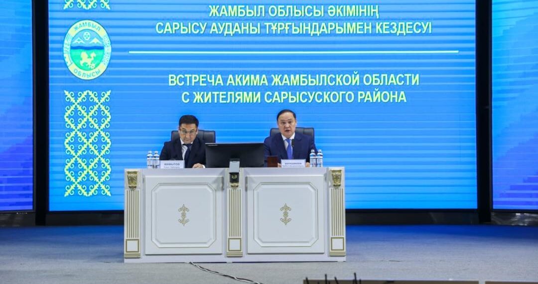 Жамбыл әкімі Ербол Қарашөкеев Сарысу ауданының тұрғындарымен жүздесті