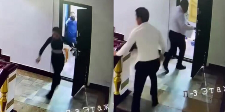Жұмыс орнындағы төбелес: Сәпиев пен оның орынбасары видеоға түсіп қалды