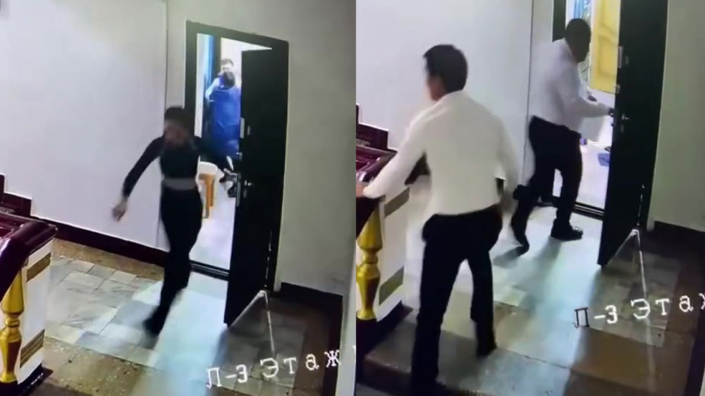 Жұмыс орнындағы төбелес: Сәпиев пен оның орынбасары видеоға түсіп қалды