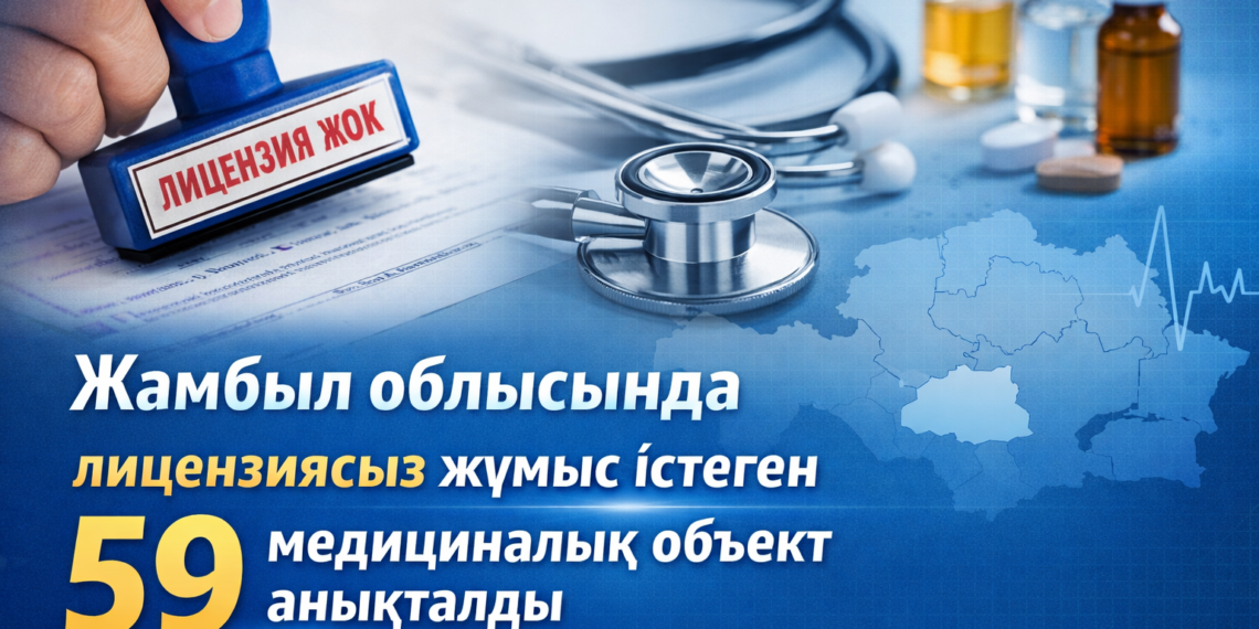 Жамбыл облысында лицензиясыз жұмыс істеген 59 медициналық объект анықталды