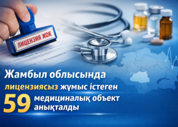 Жамбыл облысында лицензиясыз жұмыс істеген 59 медициналық объект анықталды