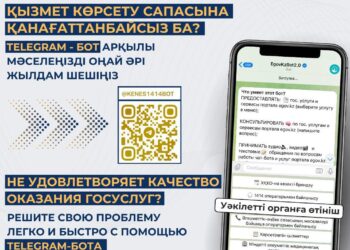 Мемлекеттік көрсетілетін қызметтердің сапасына Telegram-бот арқылы шағымдануға болады