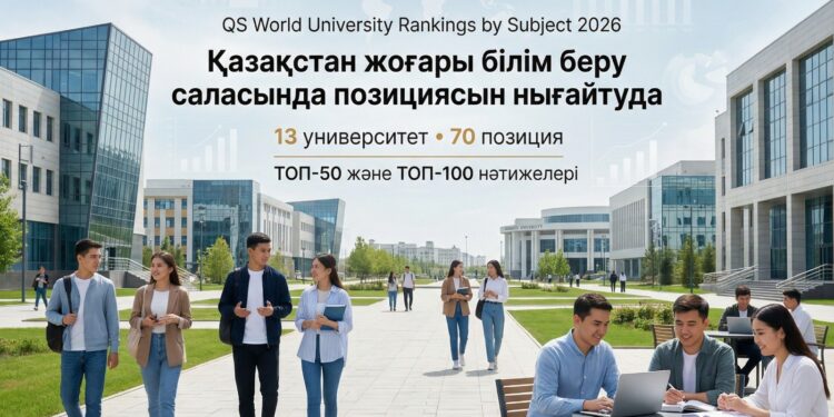 Қазақстанның білім беру жүйесі QS-2026 рейтингінде ТОП-50-ге енді