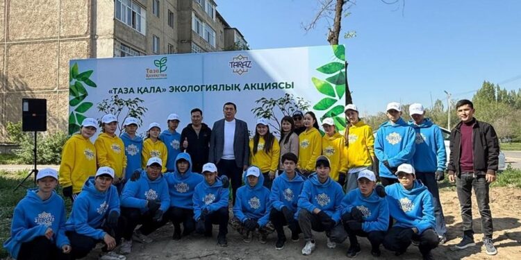 Жамбыл облысында «Таза Қазақстан» акциясы аясында кең көлемді абаттандыру және көгалдандыру жұмыстары жүргізілуде