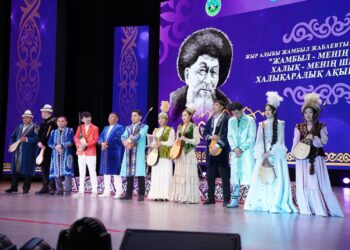 Таразда Жамбыл Жабаевтың 180 жылдығына орай халықаралық ақындар айтысы өтуде