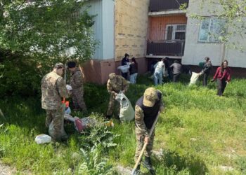 Жамбыл облысында «Таза Қазақстан» экологиялық акциясы аясында «Таза аула» акциясы өткізілді