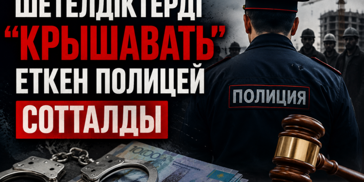 Шетелдіктерді «крышавать» еткен полицей сотталды